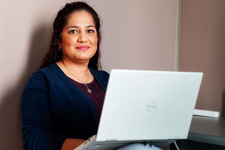 Student on laptop