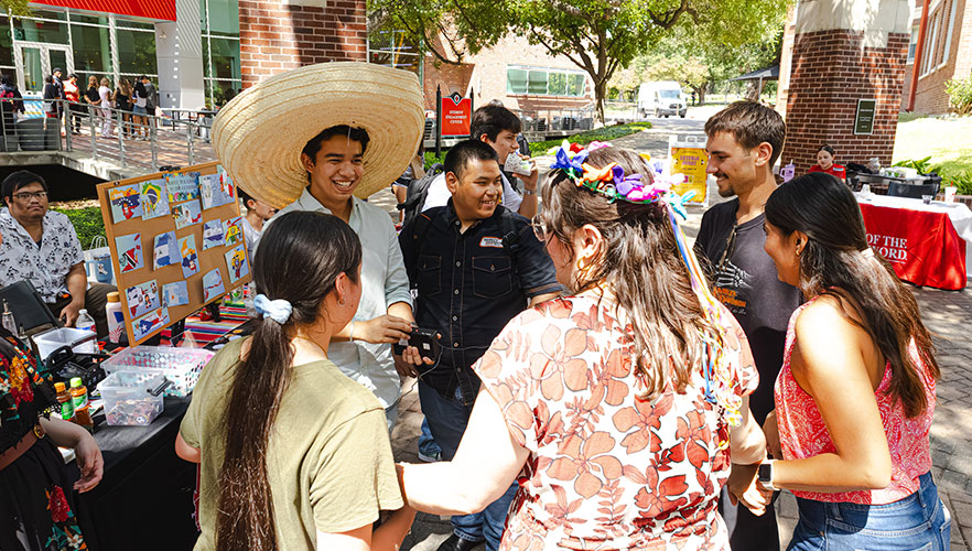 Students smiling