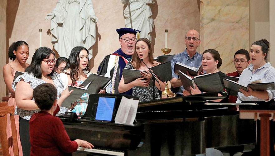 Choir singing
