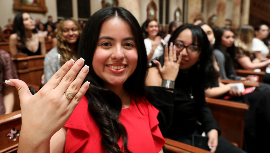 Student with ring