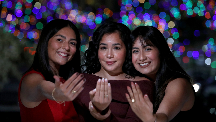 Students with ring