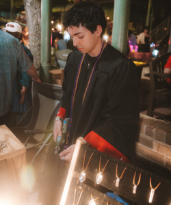 Dylan Castillo making jewelry