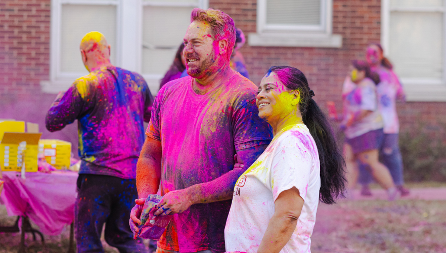 Holi color throw