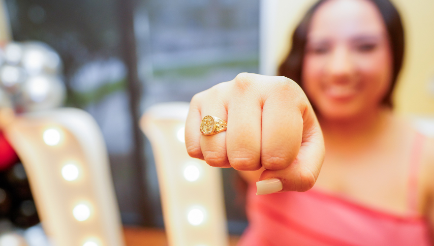 Student with ring